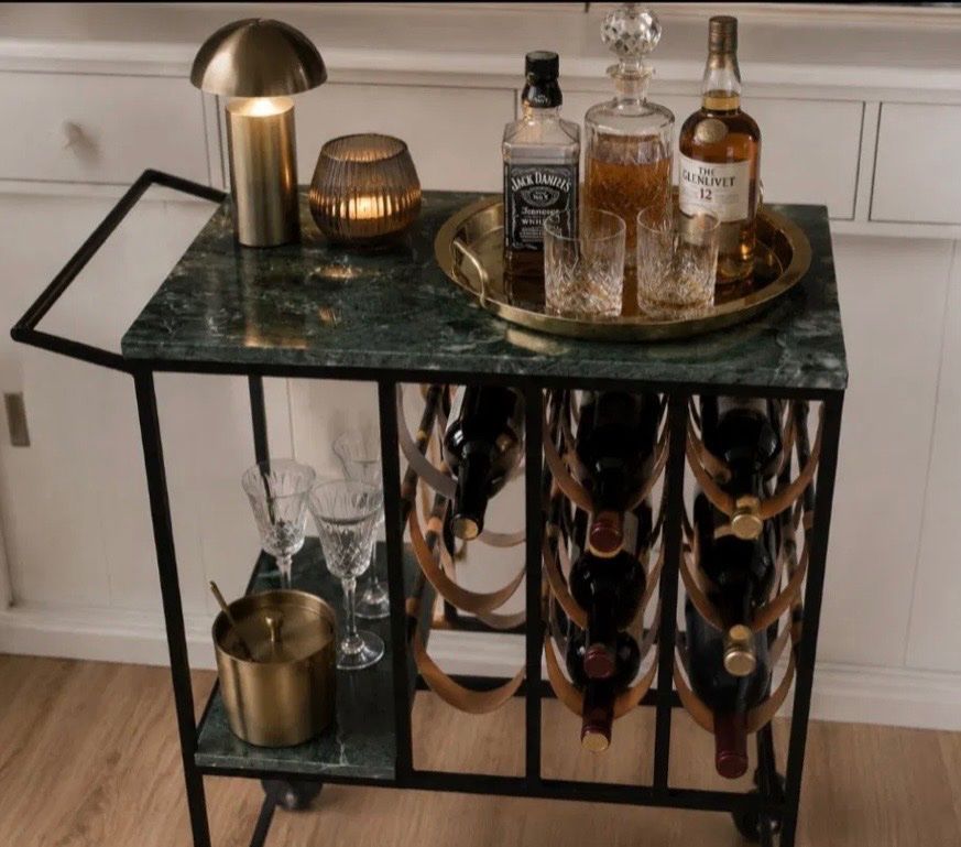 Carrelli di servizio: Servierwagen von Dutchbone, Eisen, Marmor – Usato da zürich venduto da precious_things 7