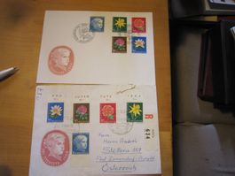 Lot A schöne Belege PJ FDC und Stäfa ET mit Anhang