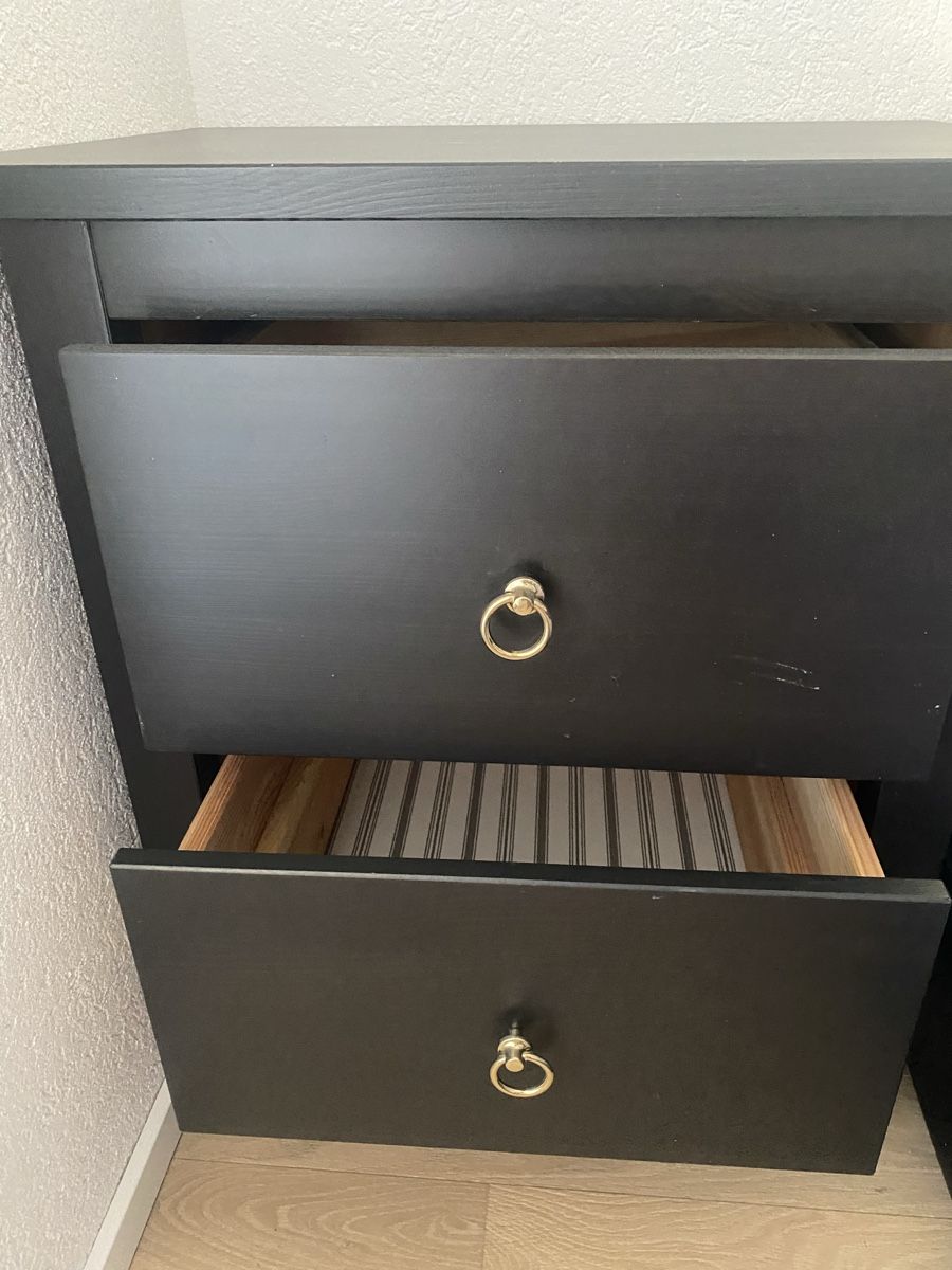 Nachttische: Ikea Nachttisch schwarz 2 Schubladen – Gebraucht aus Berg SG von Silversurfer 1