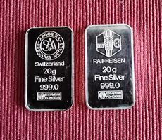 2x 20 gr.Silberbarren