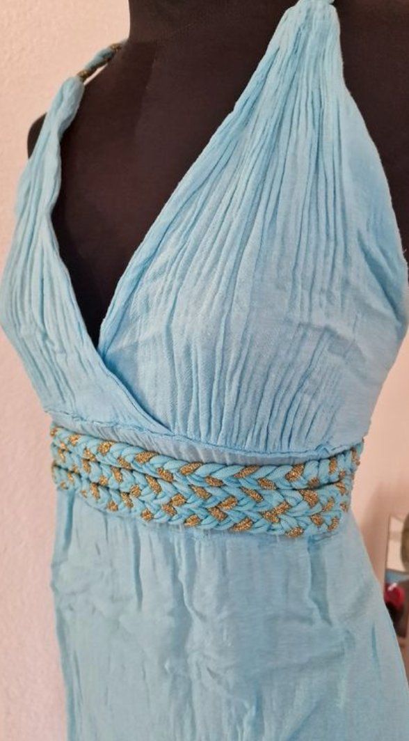 Vestiti: Hellblaues / Türkisfarbenes luftiges Sommerkleid – Usato da Zürich venduto da Nina100 2