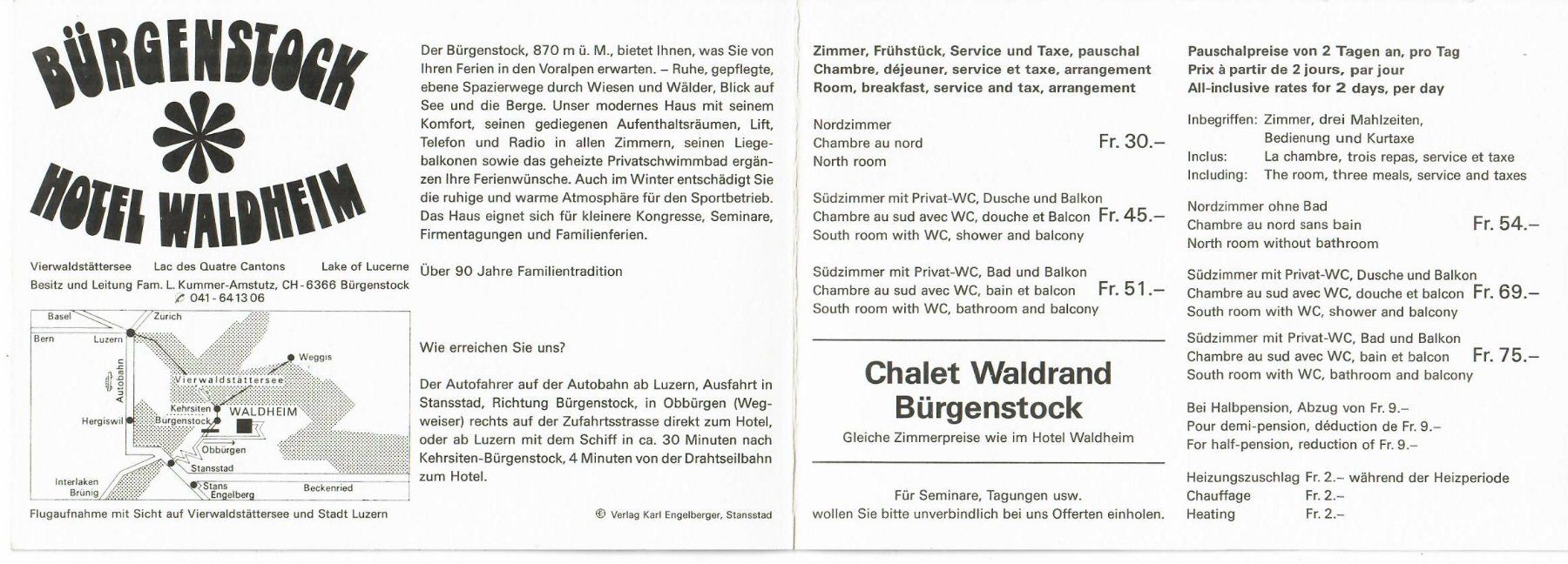 Cartoline postali: Bürgenstock Hotel Waldheim – Usato da Hochdorf venduto da Ziegel-16 1