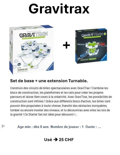 Ravensburger Kit di costruzioni: Gravitrax ==> set de base + une extension – Usato da La Chaux-de-Fonds venduto da sky_dj9t
