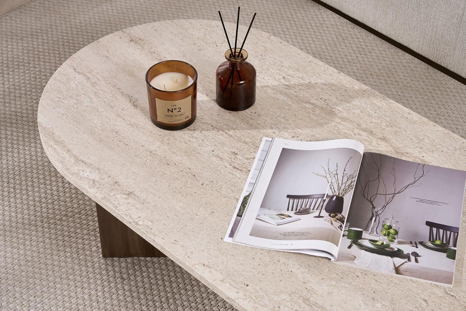 Tavoli: Couchtisch 119x40x60 cm Travertin Walnuss 18 mm – Nuovo e nell'imballaggio originale da Schaffhausen venduto da schwizerchaes 6