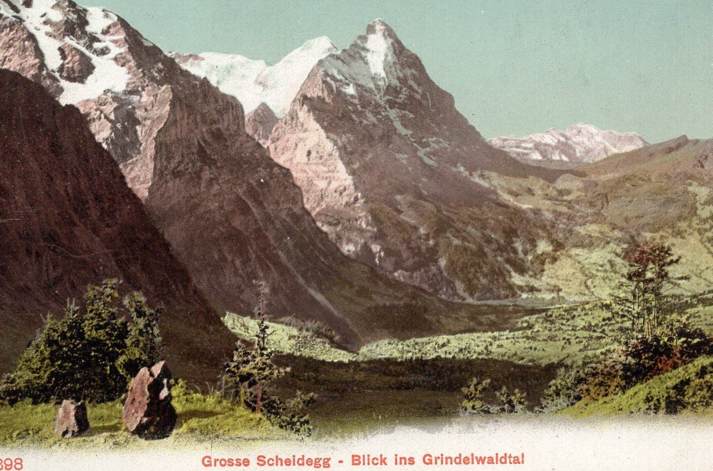 Cartes postales: Grosse Scheidegg - Blick ins Grindelwaldtal – D'occasion à Aarau par kufi44 1