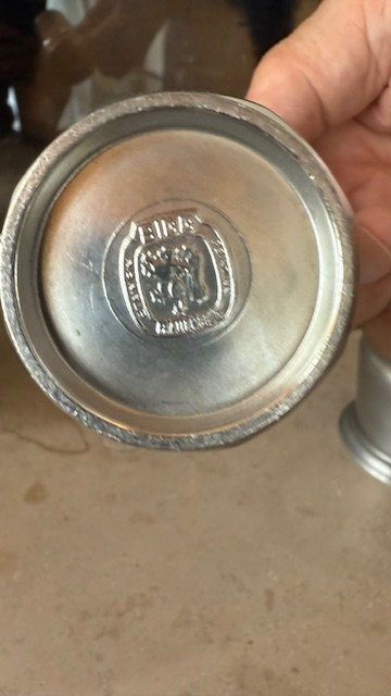 Tassen: 7 Zinn-Becher von Sigg / CH – Gebraucht aus Kriens von Andia63 1