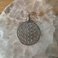Pendentif Fleur de Vie en argent 925 Rhodié 