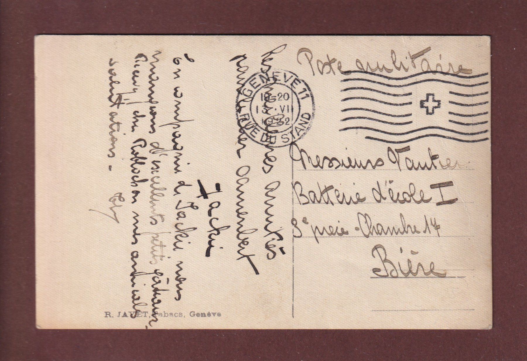 Ansichtskarten: GENEVE - Temple des Eaux-Vives - 1922 // pli // – Gebraucht aus Pully von nicecards 1