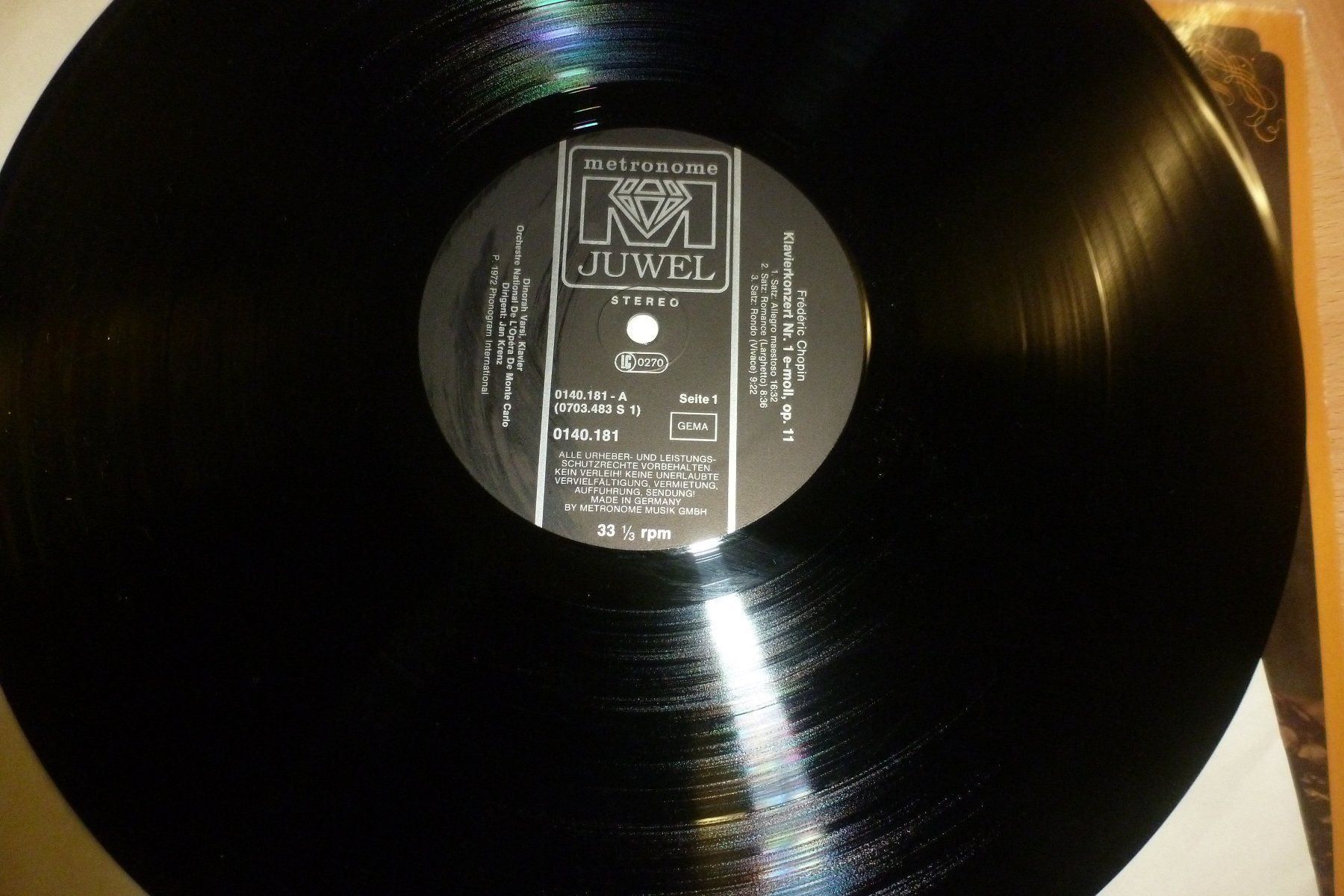 Dischi in vinile: Lp Frederic Chopin klavierkonzert nr 1e – Usato da Emmen venduto da newdeal1970 1