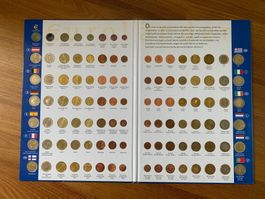 Euro Sammelalbum mit 96 Euro-Münzen
