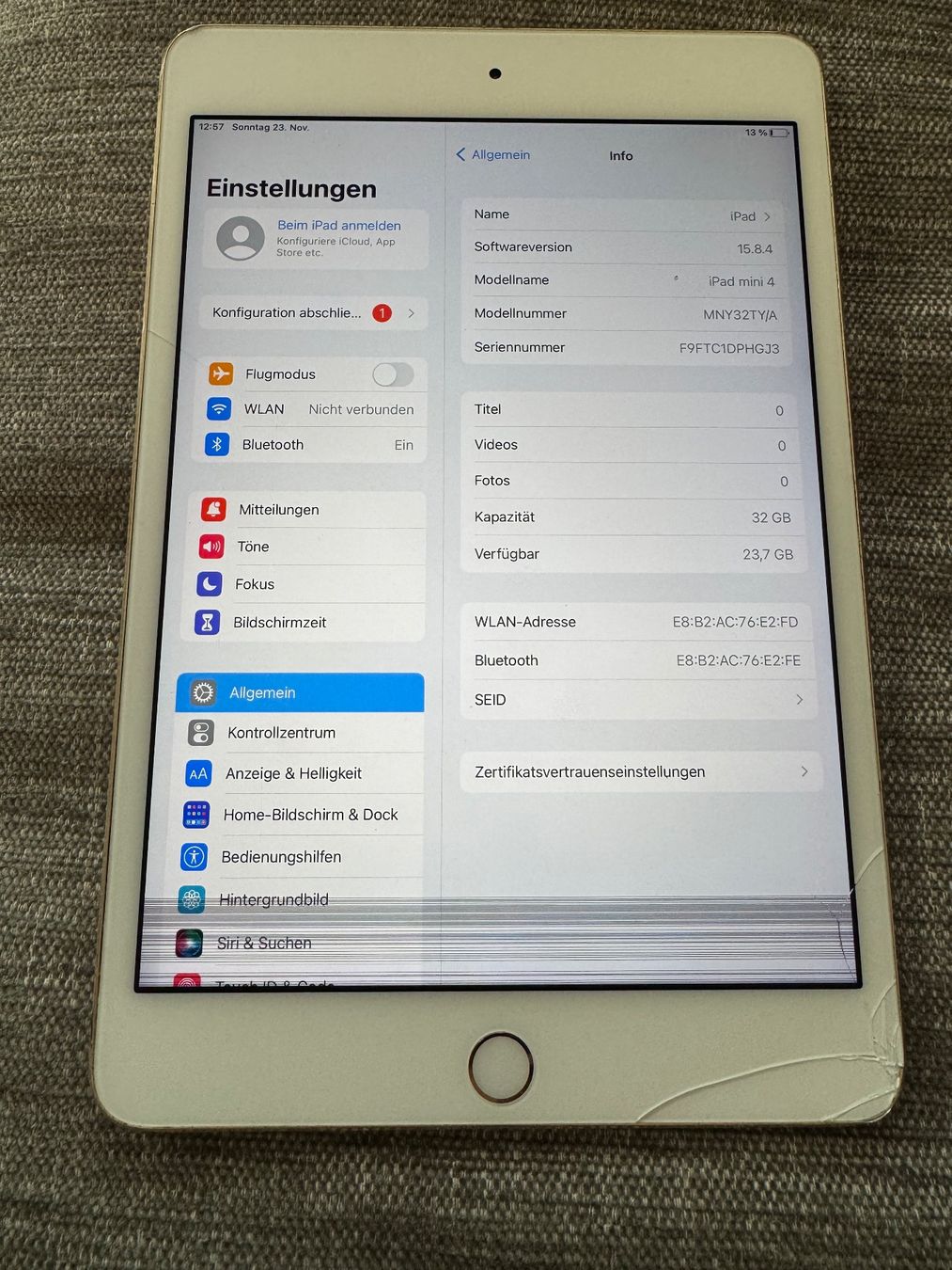 Apple Tablet PC: iPad 4 mini – Difettoso da Adliswil venduto da Busys 1