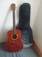 Yamaki CO.Ltd akustische Gitarre,massive Decke(1 Saite fehlt
