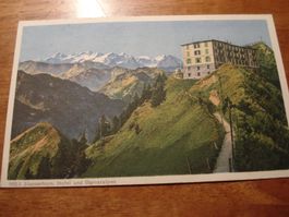 Stanserhorn, Hotel + Bernaralpen, 1939, farbig, ungel