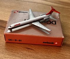 Modellflugzeug DC-9-81 Swissair mit Originalverpackung
