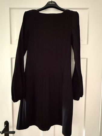 Maje Schwarzes Kleid Gr.2 Mit Voluminösen Ärmeln Neuwertig!