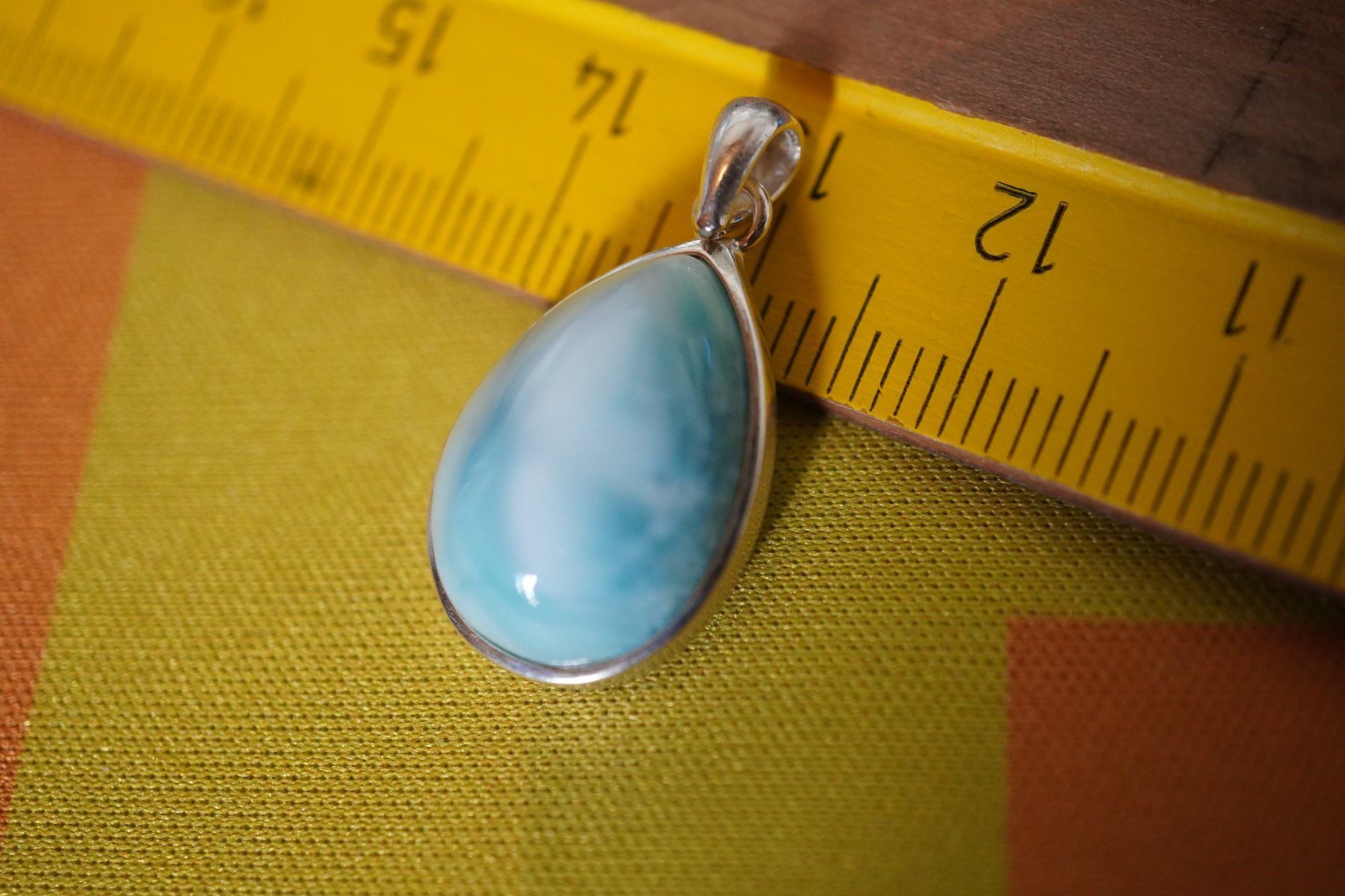 Ciondoli: Larimar   Wunderschön   Silber Gefasst  Anhänger – Nuovo (secondo la descrizione) da Eschenbach SG venduto da craniums 3
