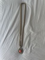 Collier Vintage avec Pendentif Corail et Strass ✨ Été