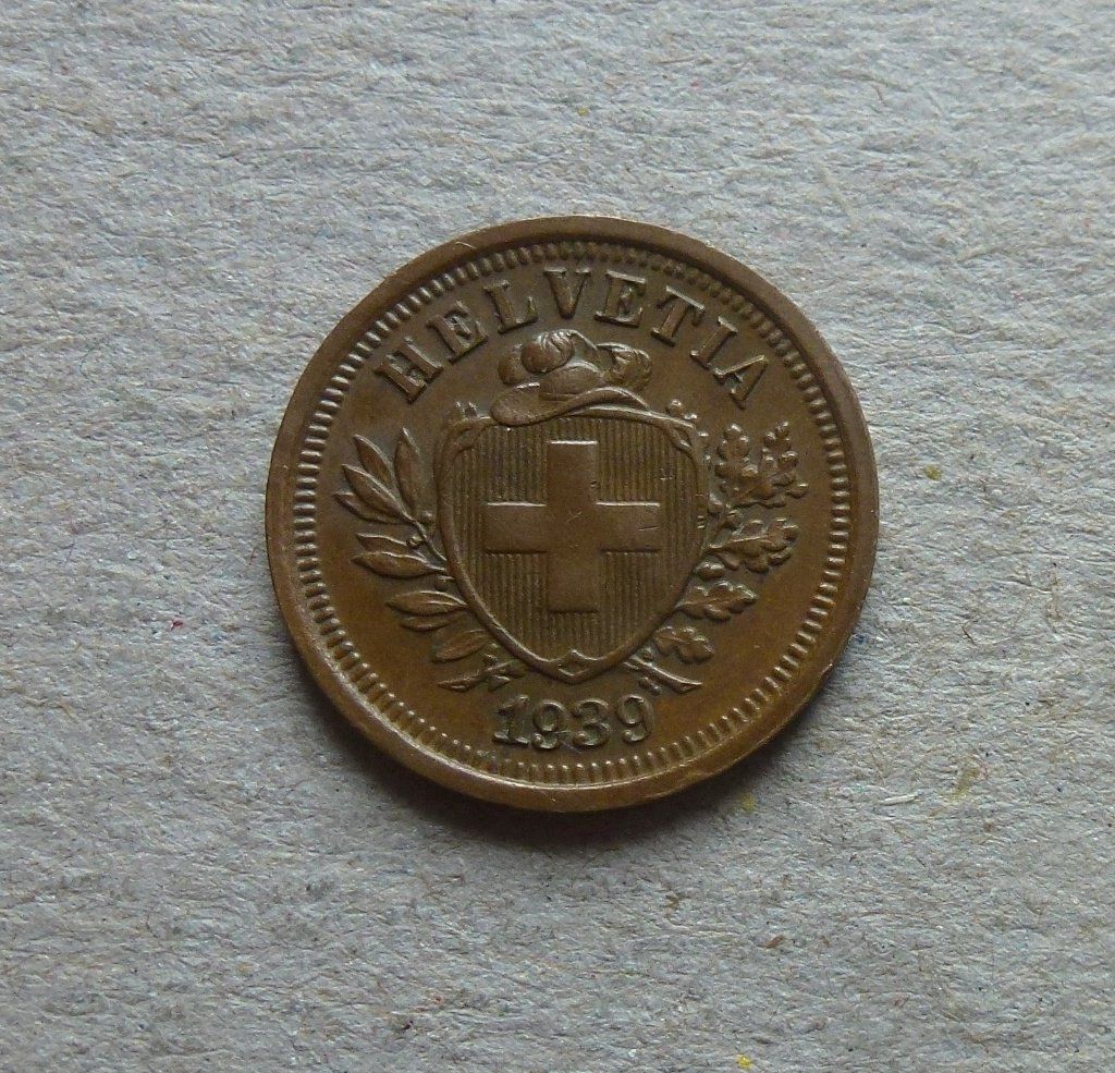 Tutti le monete: ++ 1 Rappen 1939, gute Erhaltung – Usato da Walkringen venduto da Casablanca777