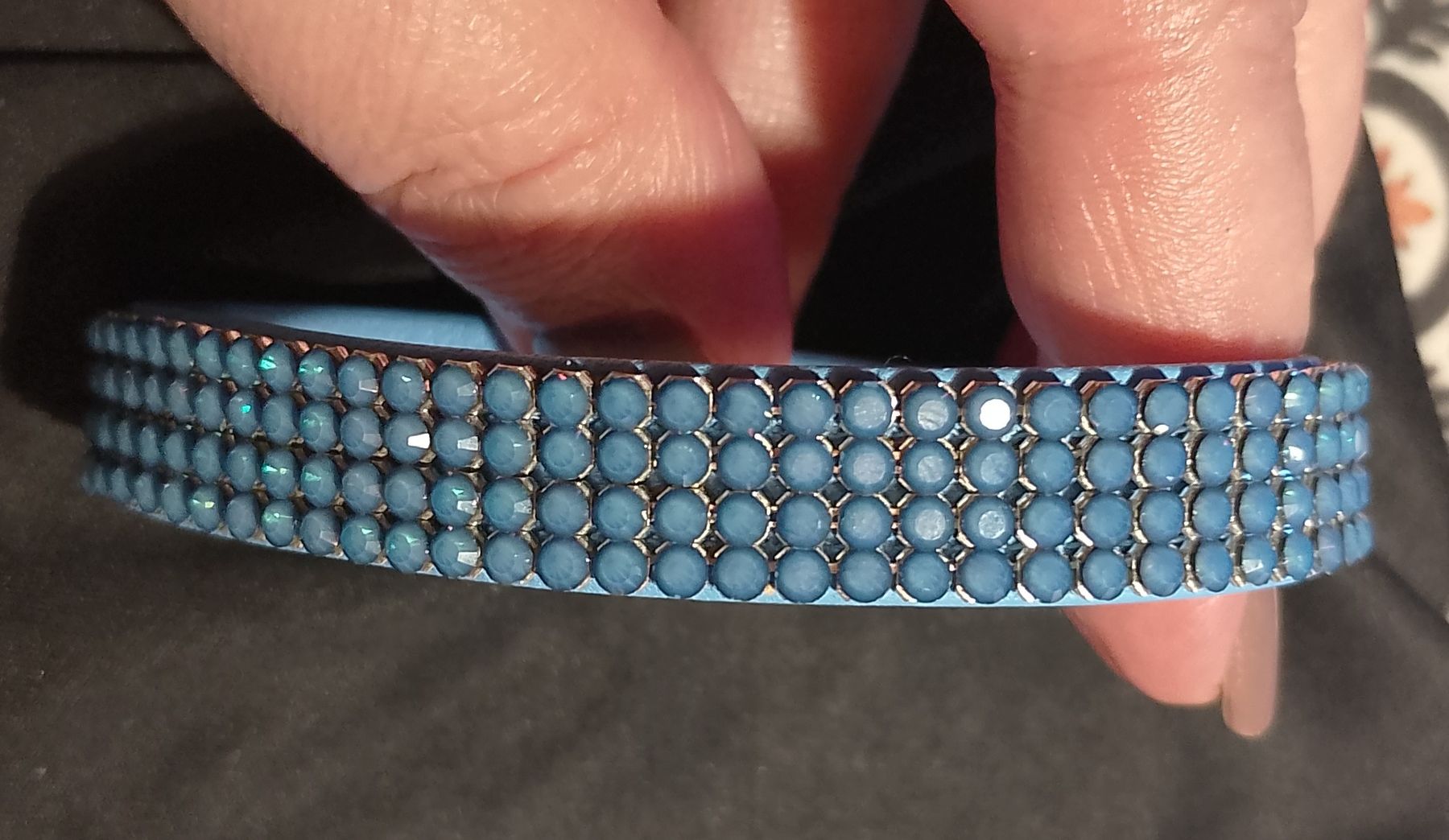 Swarovski Bracelets: Swarovski Armband hellblau Leder  – Neuf (Voir description) à Therwil par col_m6rx