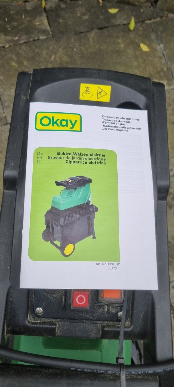 Häcksler: Okay Elektro-Walzenhäcksler 2000 W – Neu (gemäss Beschreibung) aus Ennetmoos von haer 4