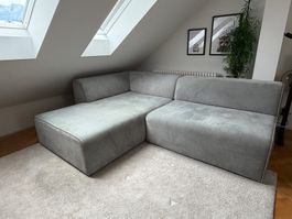 Ecksofa (links), grau, guter Zustand