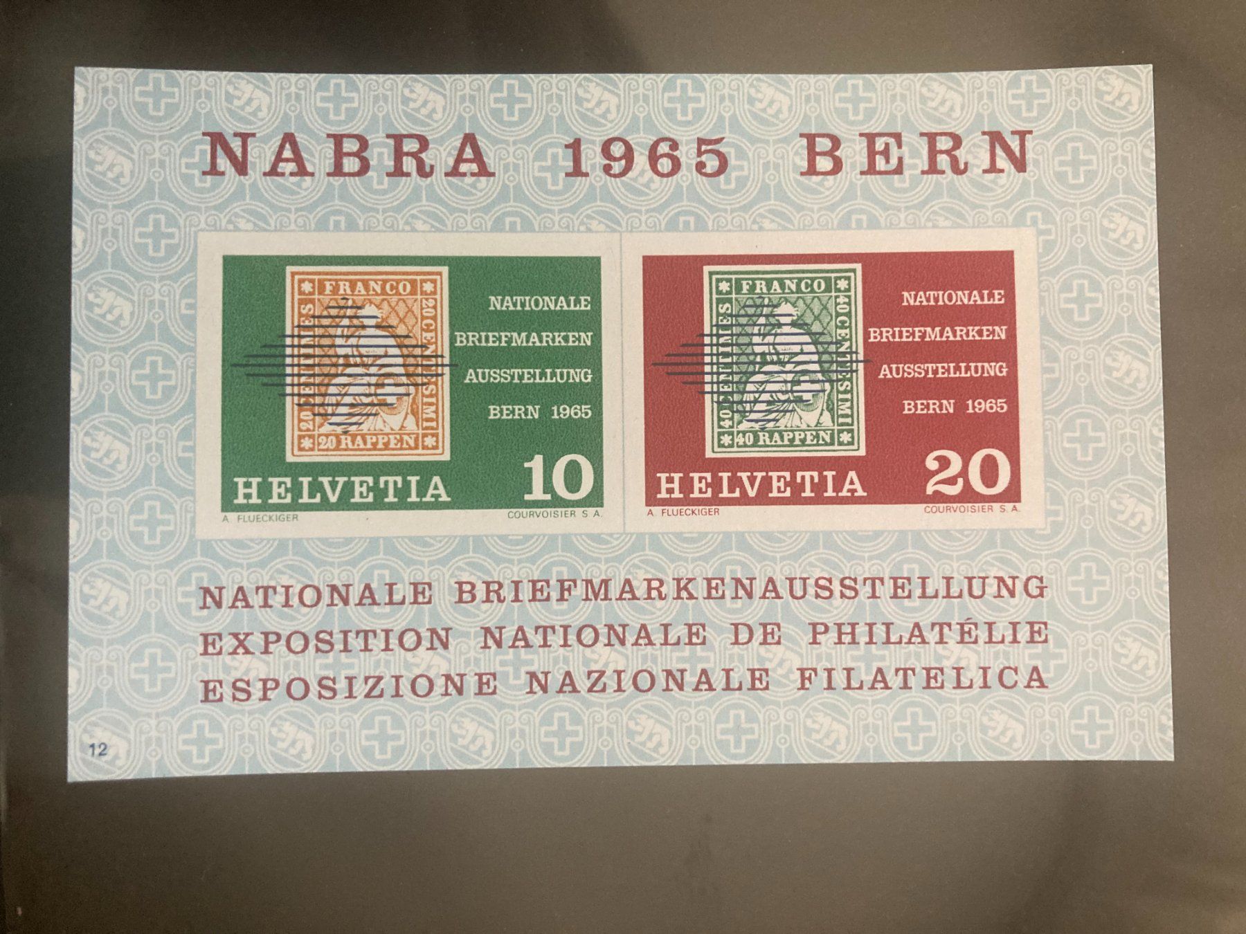 Tutti i francobolli: Schweiz 1965 Block NABRA Bern nr.12 postfrisch – Nuovo (secondo la descrizione) da Liestal venduto da schnueps