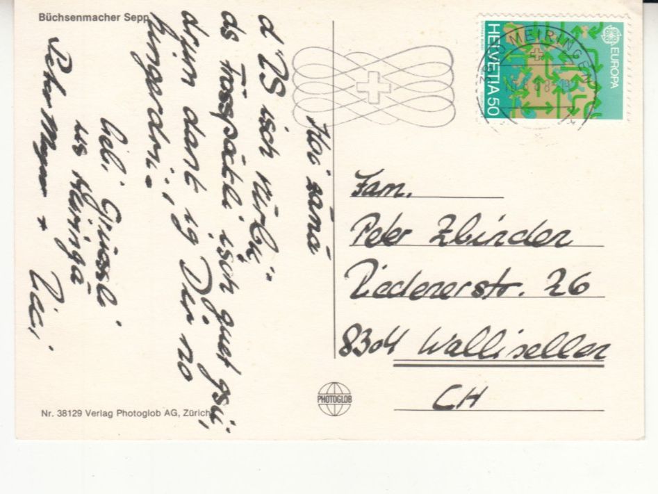 Ansichtskarten: Büchsenmacher Sepp 1988 – Gebraucht aus Bürglen TG von StampGraf 1