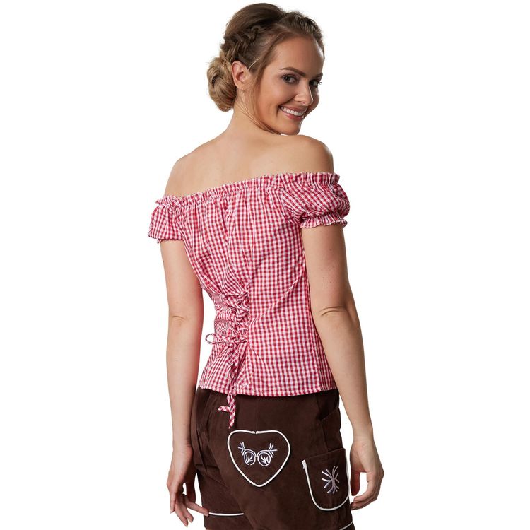 Costumi: Trachtenbluse Damen rot weiß Größe S – Nuovo (secondo la descrizione) da Murten venduto da Roland.Kemmer.AG 1