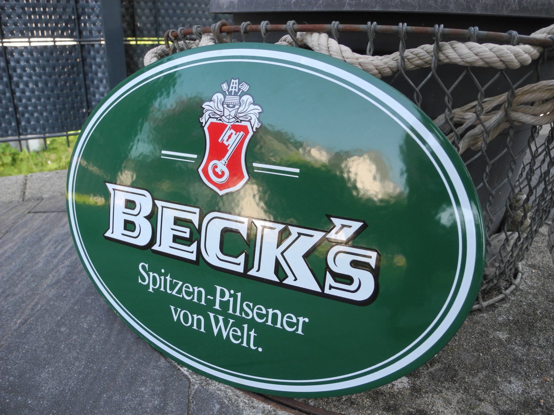 Insegne: BECK`S BIER EMAILSCHILD – Usato da Reinach AG venduto da Huckleberrysix 4