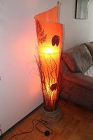 Lampe sur pied déco papier orange