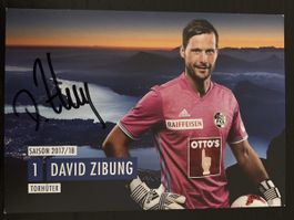 David Zibung Autogrammkarte - Seltenes Sammlerstück!