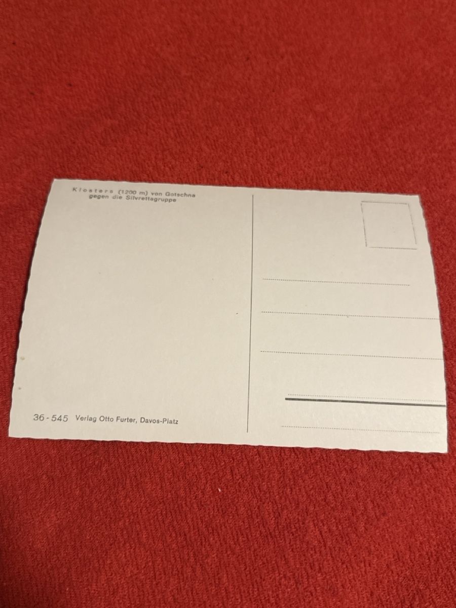 Cartoline postali: Ak klosters – Usato da St. Antönien venduto da and_75rc 1