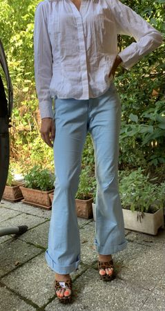 Pantaloni di cotone azzurri👌tgM/L-chic e sexy