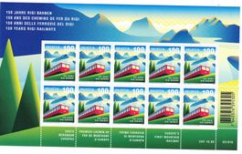 Feuillet neuf** 150 ans du chemin de fer du Rigi
