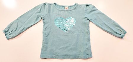 SWEATSHIRT | BIO-BAUMWOLLE | GRÜN MIT GLITZERHERZ-BAILLETTEN