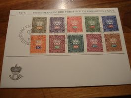 Liechtenstein, FDC Dienstmarken 1968, Satz, ungelaufen