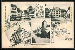 Brugg /Aargau, Ortsansichten, Flussparti