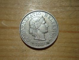 (H3) 5 Rappen 1890 VZ