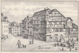 St.Gallen-Alter Hecht-Restaurant Roner Wassergasse 22,-1917