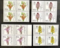 1984 / Bonn - Orchideen/ Satz im Viererblock **Mi- 1225-28