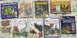 7 libri dinosauri + libro draghi + libro puzzle