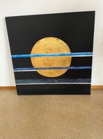 Blattsilber und Blattgold auf Leinwand - Einzigartiges Stück