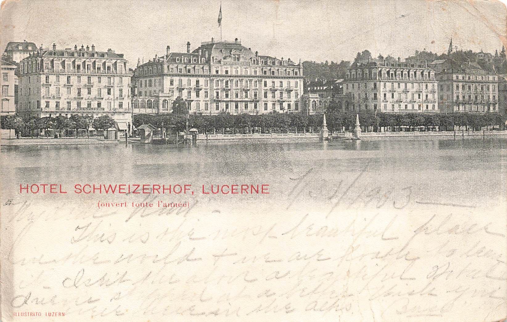 Cartoline postali: Luzern (LU) Hotel Schweizerhof – Usato da Biasca venduto da Blenio71