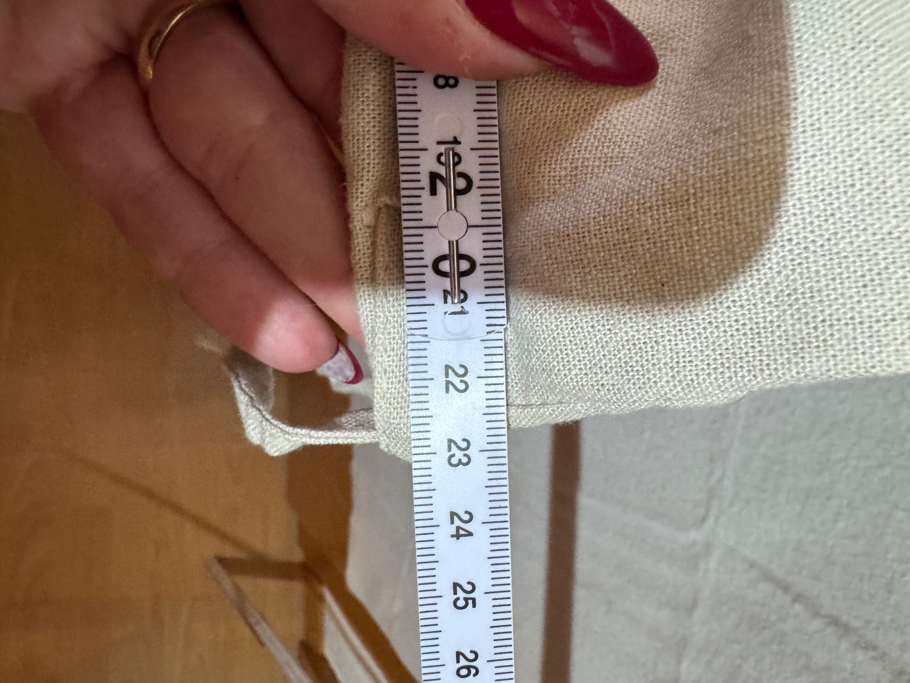 Pantaloni: Cremefarbene Leinenhose von Chicoree Gr. L – Usato da Grosswangen venduto da second_hand_dress 8