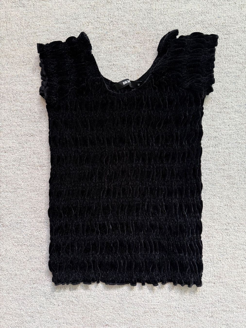 Tops: top " Bik Bok "en smock velours noir – Neu (gemäss Beschreibung) aus Echandens von pepite30 2