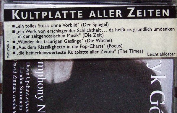 CD: Henryk Gorecki SYMPHONY David Zinman Klassik Contemporary CD – Usato da Kandergrund venduto da Sososo 6