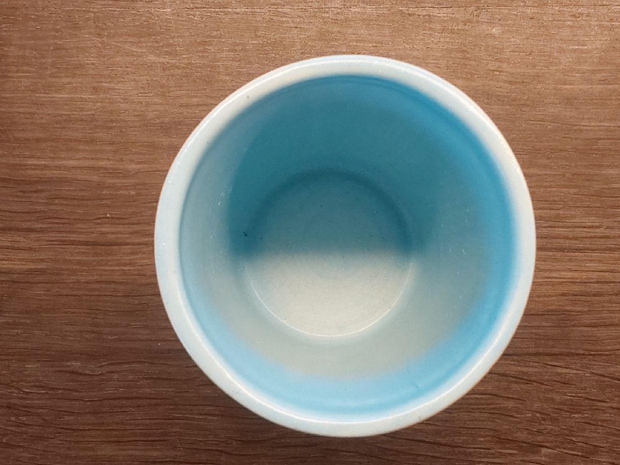 Tazze: Becher Keramik schwarz türkis – Usato da Köniz venduto da scopello12 1