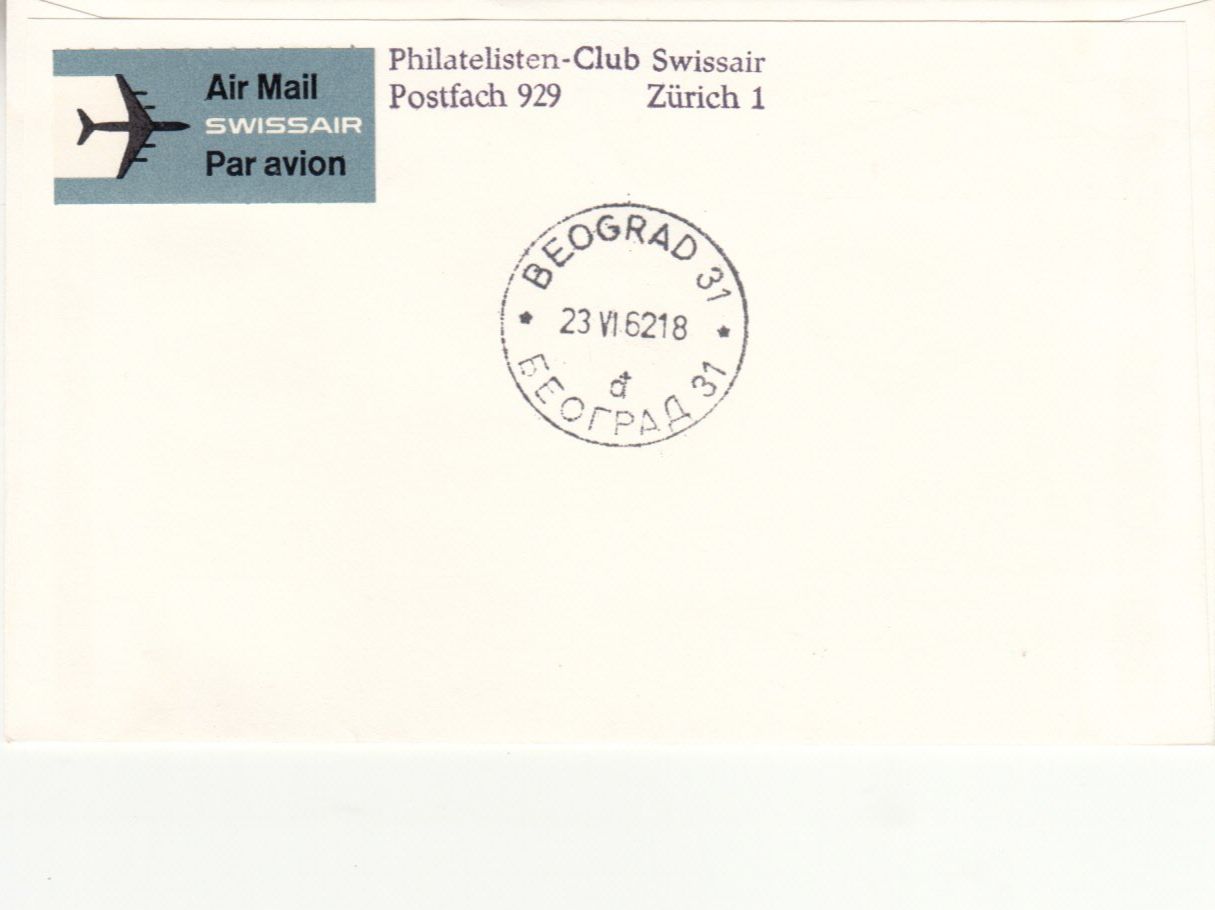 Tutti i francobolli: SLH RF 62.18 a   Genève-Belgrad – Usato da Bürglen TG venduto da StampGraf 1