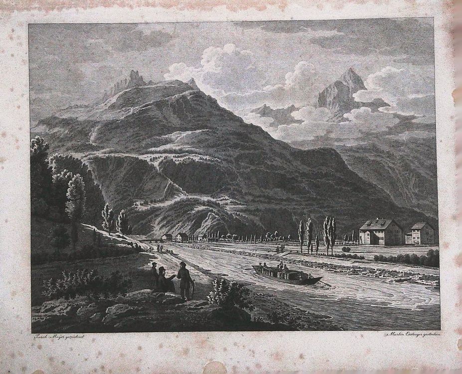 Ziegelbrücke Neujahrsblatt 1824 mit Aquatinta von Meyer (Gebraucht) in ...