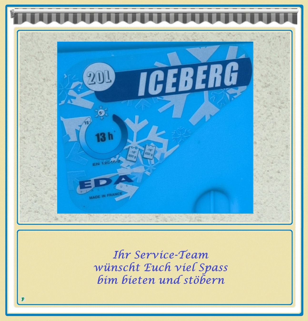 Kühlschränke & Kühlen: EDA ICEBERG 20L Kühlbox in blau/weiss – Gebraucht aus Münchwilen TG von FLOHMIFLITZER 4